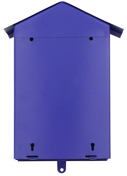 Ящик почтовый без замка (с петлёй), вертикальный, «Домик», синий - фотография № 6