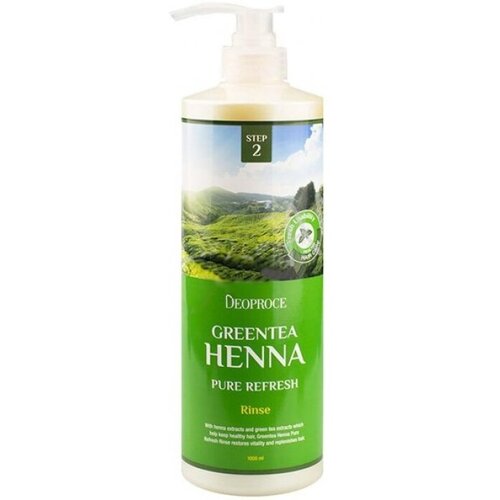 Deoproce ополаскиватель Greentea Henna Pure Refresh, 1000 мл