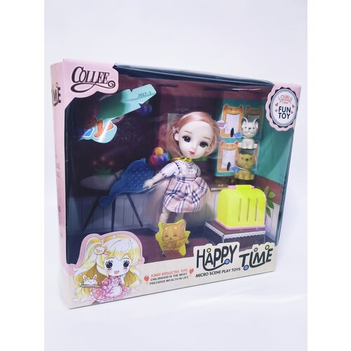 Кукла на шарнирах Happy Time с аксессуарами кукла на шарнирах 25 см с аксессуарами сюрпризами