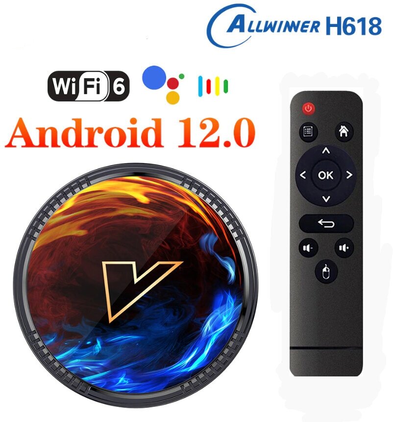 Smart ТВ приставка ANDROID 12 H1 / Медиаплеер телеприставка HD TV 4Gb / 32Gb