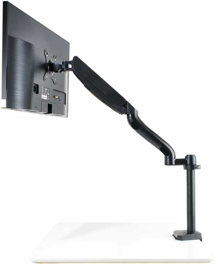 Кронштейн для мониторов ЖК Buro M10 черный 15"-32" макс.9кг крепление к столешнице поворот и наклон - фото №8