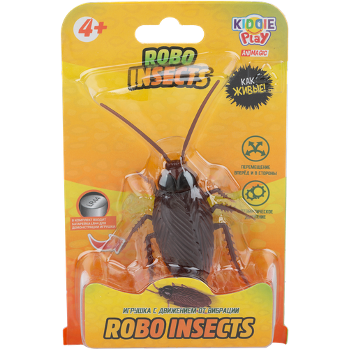 интерактивная игрушка kiddieplay robo insects таракан со встроенным двигателем Игрушка интерактивная Таракан
