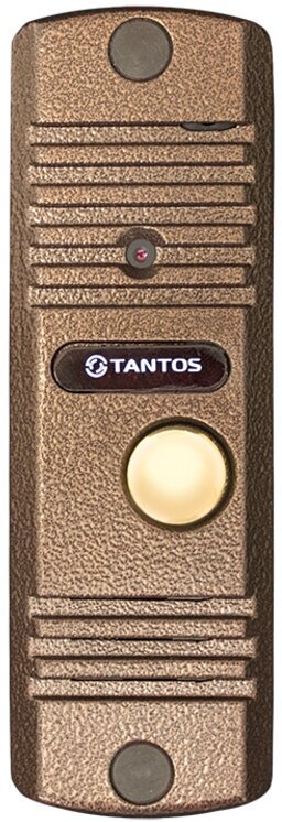 Антивандальная уличная цветная вызывная панель видеозвонок домофона видеодомофона TANTOS CORBAN HD Медь возможность установки на калитку или дверь