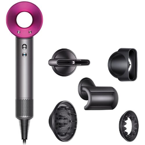 Интеллектуальный фен для волос Super Hair Dryer 1600 Вт, 3 режима, 5 магнитных насадок, ионизация воздуха