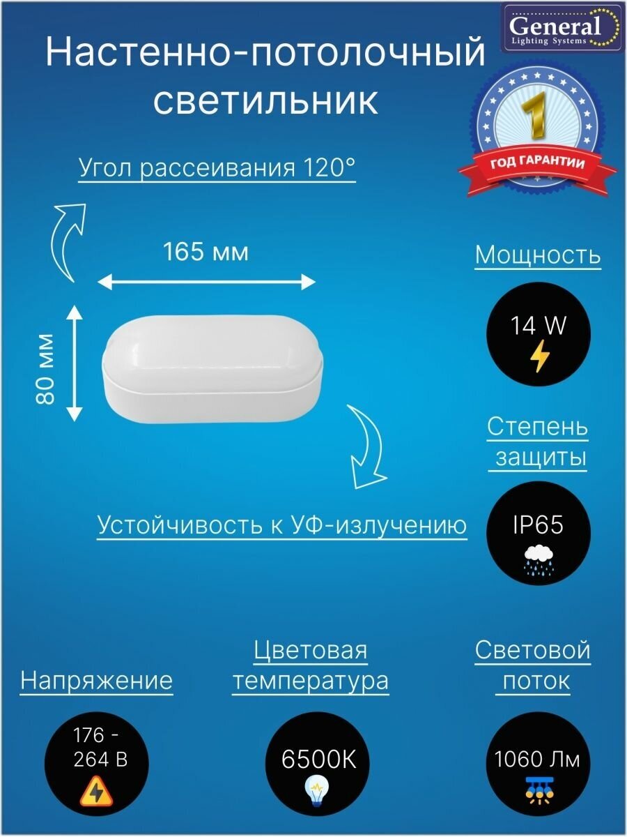 Светодиодный светильник GCF-14BT-IP65-O-6 - фотография № 2