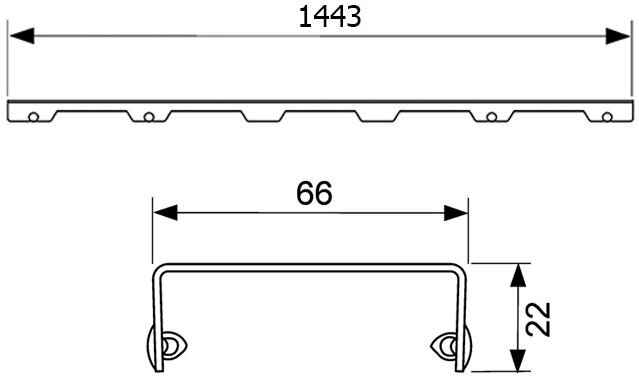 Решетка Tece TECEdrainline Lines 150 см матовая - фото №12