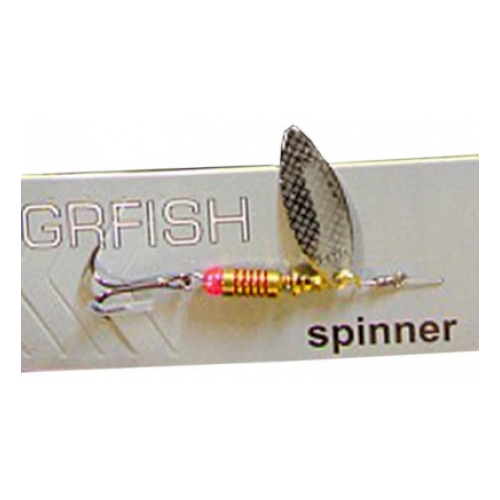 блесна hacker spinner minnow long 5 г цвет 004 GRFish, Блесна Long Spinner, #2, 7г, Silver