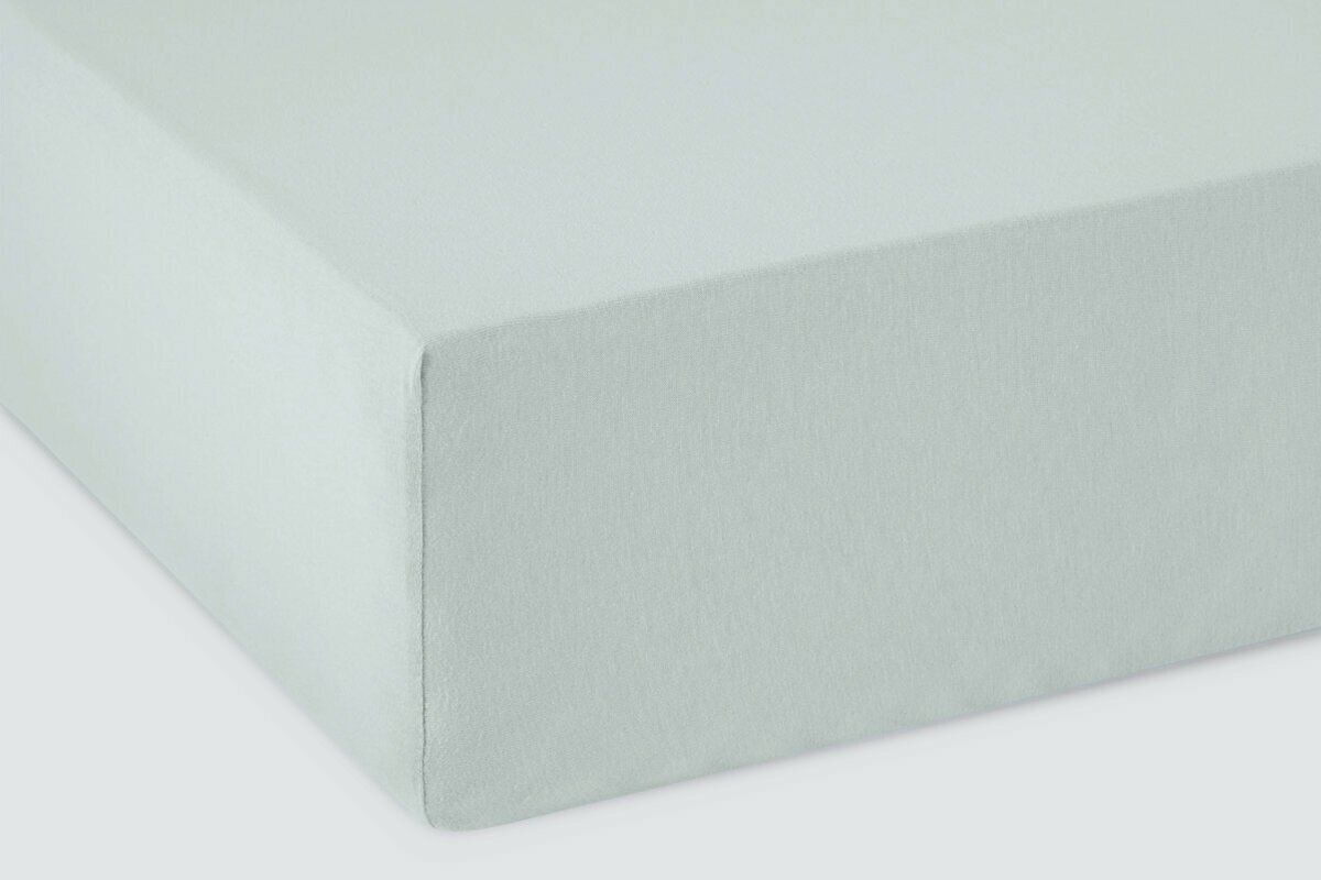 Простынь на резинке трикотажная Ecotex, трикотажное полотно (хлопок 100%), 90x200x20, серый - фотография № 6