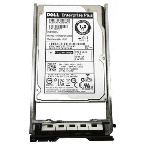 Жесткий диск Dell HFJ8D 12Tb 10000 SAS 25 HDD 5699000₽