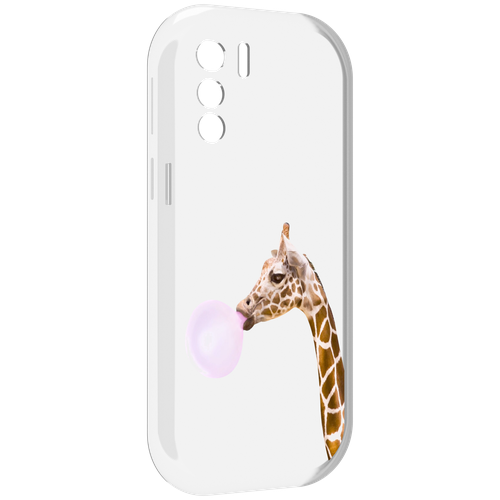 Чехол MyPads жираф-с-жвачкой для UleFone Note 13P задняя-панель-накладка-бампер