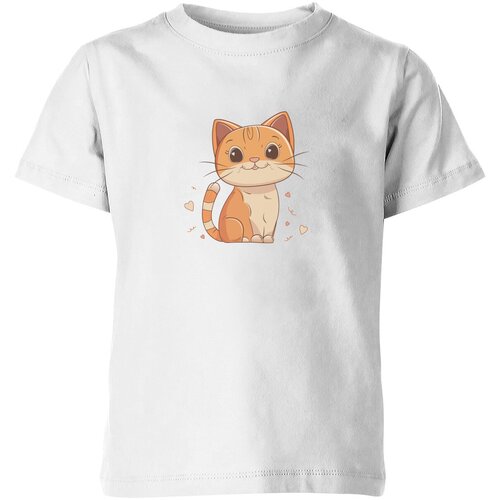 Футболка Us Basic, размер 10, белый мужская футболка кошка котик котенок m красный