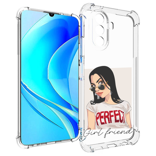 Чехол MyPads Девушка-с-сережками женский для Huawei Nova Y70 / Nova Y70 Plus (MGA-LX9N) / Huawei Enjoy 50 задняя-панель-накладка-бампер чехол mypads девушка с линзами для huawei nova y70 nova y70 plus mga lx9n huawei enjoy 50 задняя панель накладка бампер