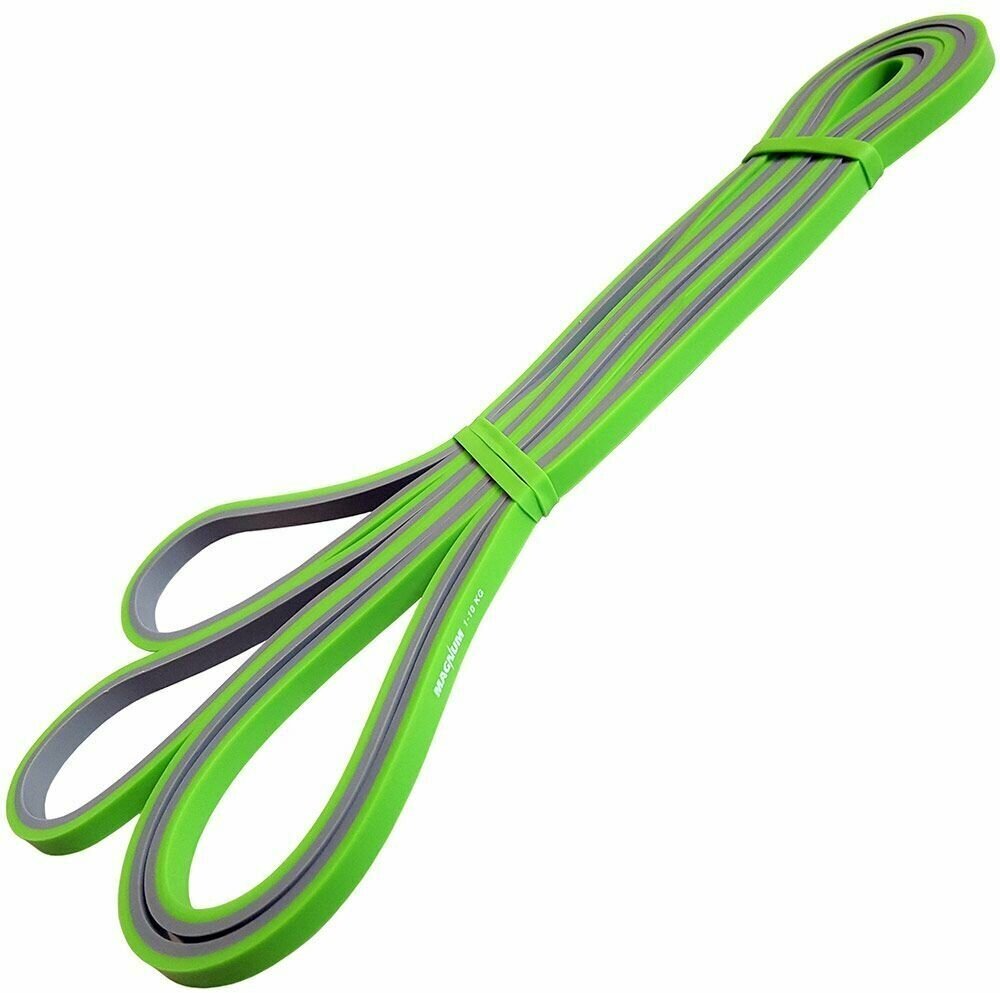 Эспандер - Резиновая петля двухцветная Magnum, нагрузка 1-10 кг, серо-зеленый