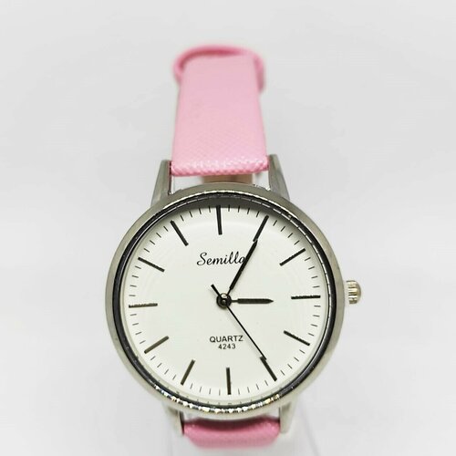 часы наручные женские кварцевые часы минуты секундомер Наручные часы, розовый