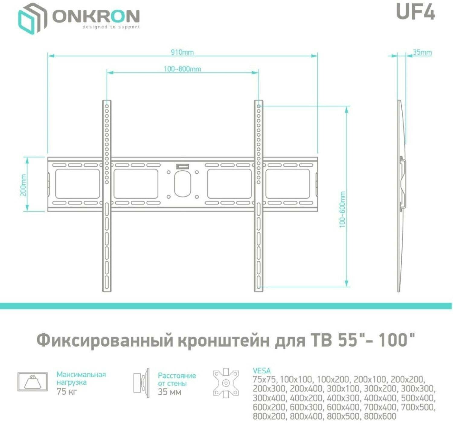 Кронейн на стену ONKRON UF4