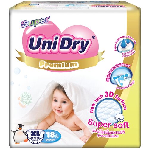 Ультрамягкие детские подгузники UniDry Siper Soft, XL, 12-17 кг