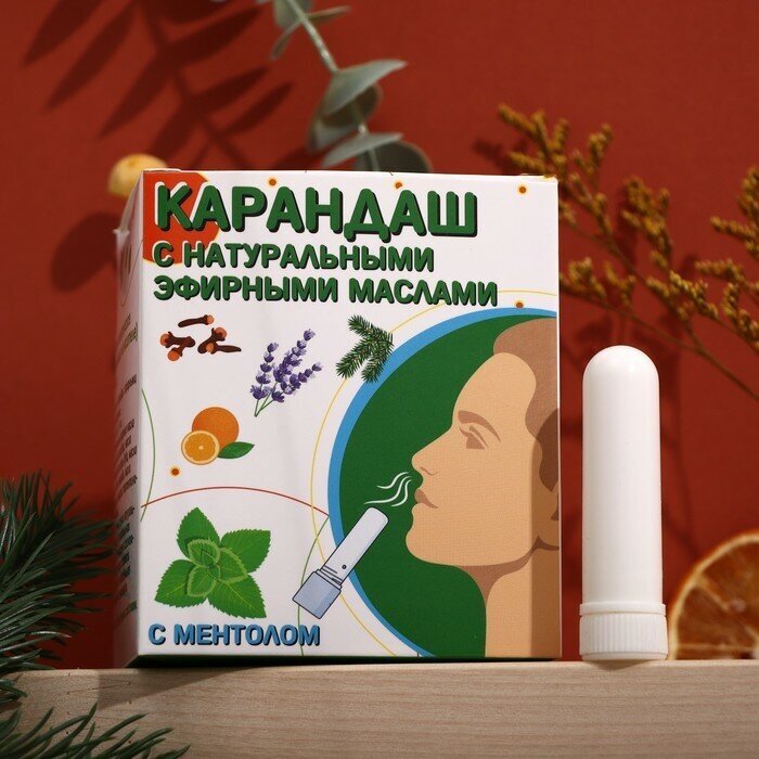 Ингалятор-карандаш Vitamuno Карандаш-ингалятор с маслом мяты и эвкалипта