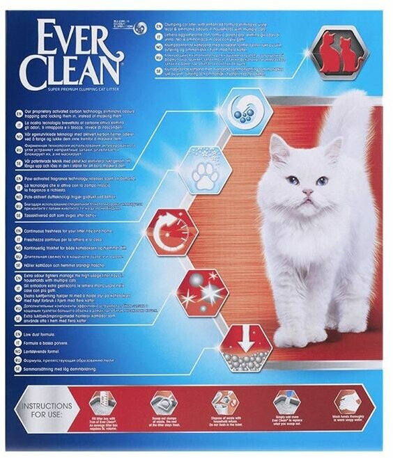 Ever Clean Multiple Cat Комкующийся наполнитель 10L - фотография № 3