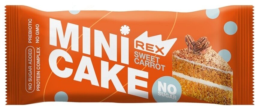 Пирожное протеиновое PROTEIN REX Морковный тортик