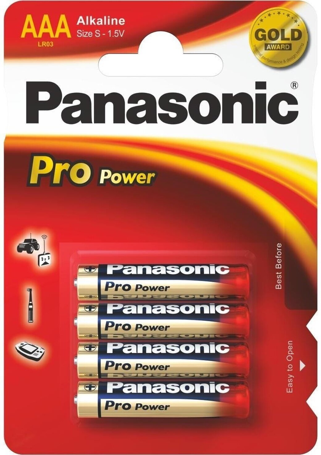 Батарейка Panasonic Pro Power AAA/LR03, в упаковке: 4 шт.