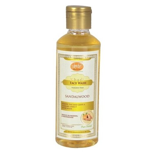 Khadi Face Wash SANDALWOOD Khadi India Средство для умывания без парабенов сандаловое дерево Кхади Индия 210 мл 625₽
