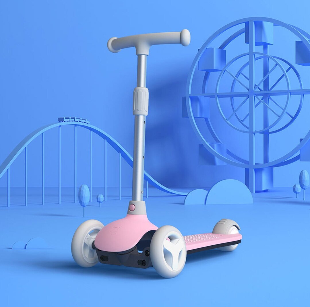 Детский 3-колесный самокат Xiaomi Rice Rabbit Scooter, pink