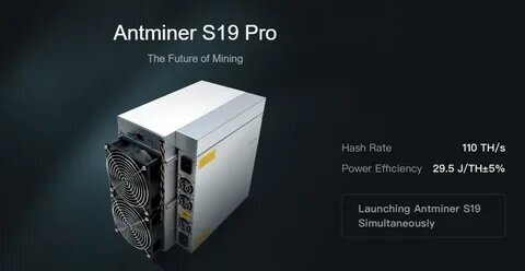 Компьютер для майнинга Bitmain Antminer S19 Pro 110TH/s