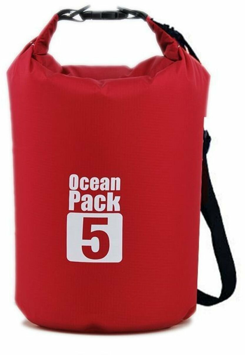 Гермомешок ПВХ Ocean pack, 5 литров, Красный