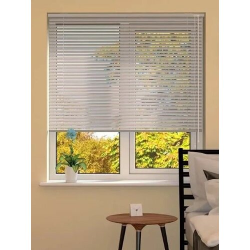 Жалюзи горизонтальные алюминиевые на окна ECODECOR 50х160см, серебро