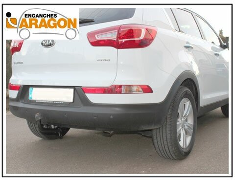 ТСУ для KIA Sportage III (SL) 2010-2015, KIA Sportage III (SL) Restyling 2015 2015-2016, Тип шара: Горизонтальный, условно-съемный (лебединая шея) (A)