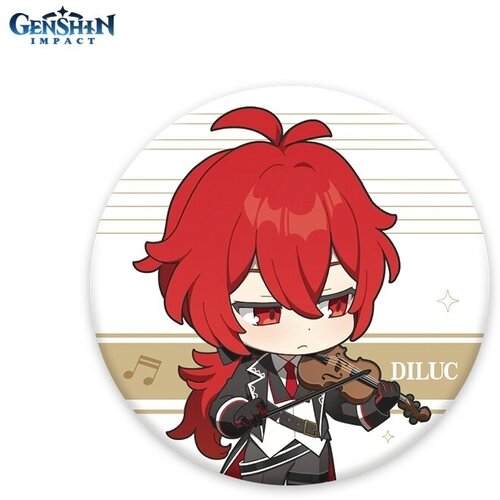 Значок Genshin Impact Геншин Импакт Genshin Concert Melodies of an Endless Journey Chibi Character Badge Diluc 6974096538645