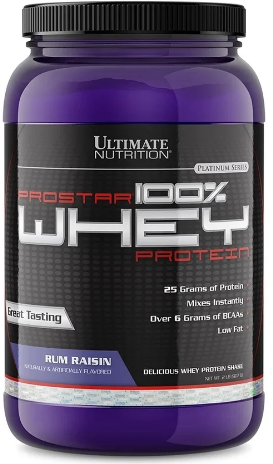 Ultimate Nutrition Prostar 100% Whey Protein 908 гр. 2lb (Ultimate Nutrition) Ромовый изюм