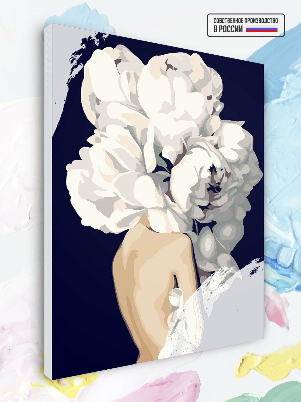 Картина по номерам Женщина с цветами 7, 40 х 50 см