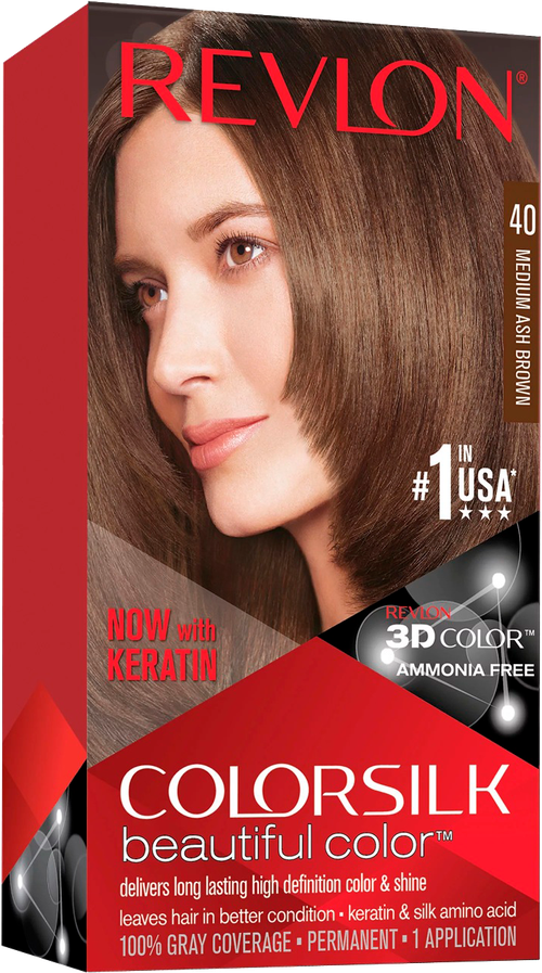 Краска для волос Revlon Colorsilk 40 Medium Ash Brown