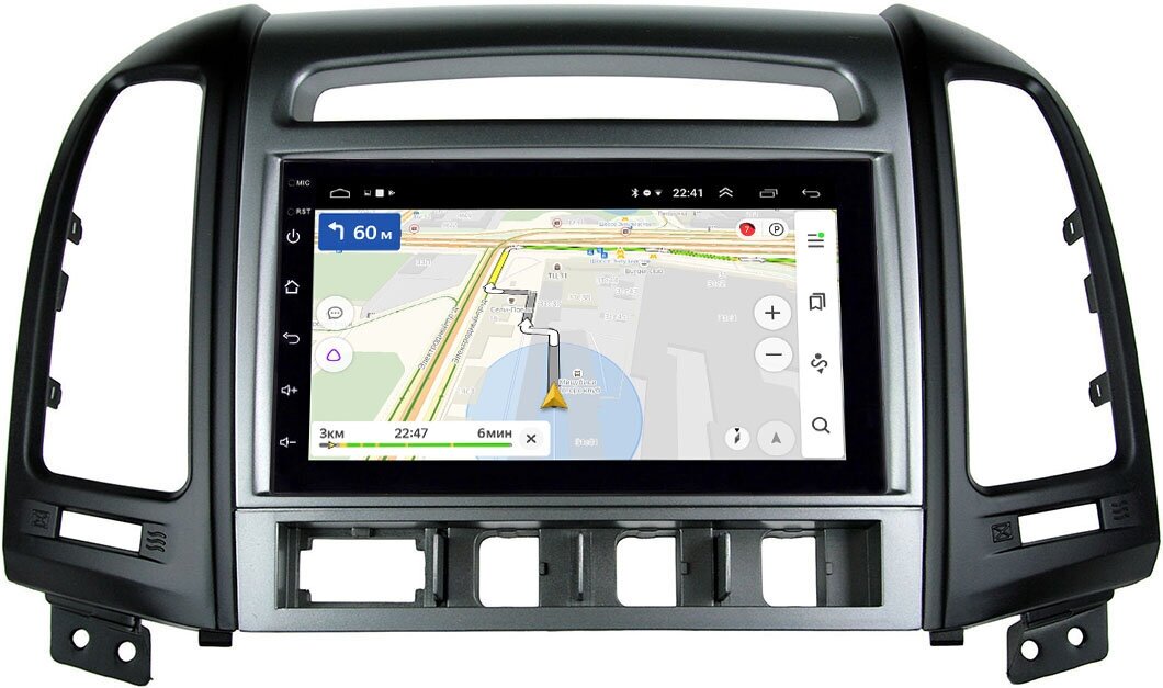 Магнитола в штатное место 2 din Hyundai Santa Fe II 2005-2012 (4 кнопки) OEM на Android 10 (RK7-RP-HDSFD-106)