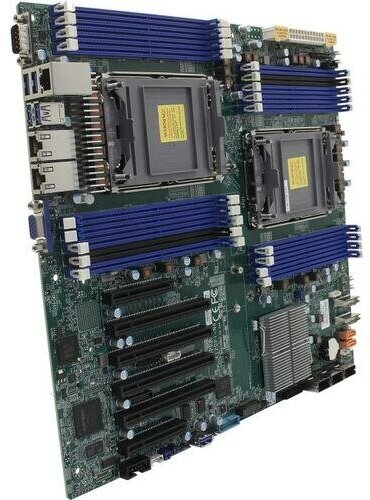 Материнская плата Supermicro Motherboard 2xCPU X12DPi-N6 3rd Gen Xeon Scalable TDP 270W/ 16xDIMM/14xSATA/ C621A RAID 0/1/5/10/ 2x1Gb/4xPCIex16, 2xPCIex8/M.2Bulk (MBD-X12DPi-N6-B) - фото №2