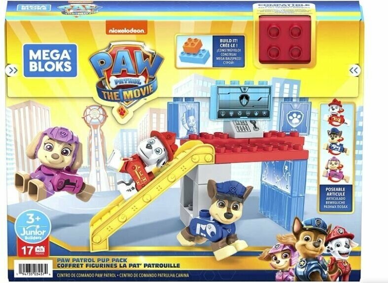 Конструктор Щенячий патруль Командный центр Mattel Mega Bloks Paw Patrol HDX93 + игрушка