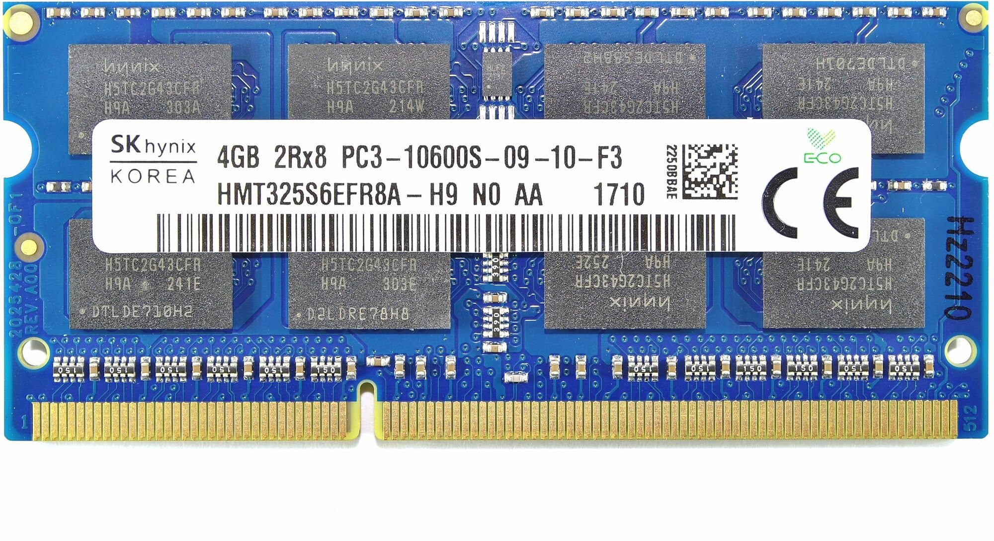 Оперативная память для ноутбука Hynix 4Gb PC3-10600S DDR3 1333 SO-DIMM