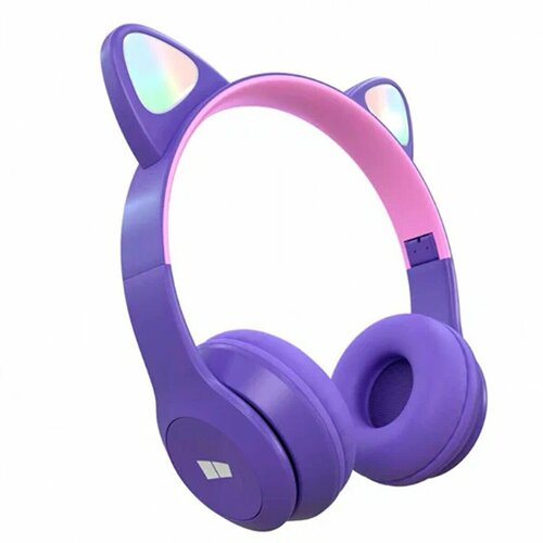 Детские Bluetooth-наушники накладные 5.0 200mAh More choice HW24kids Purple