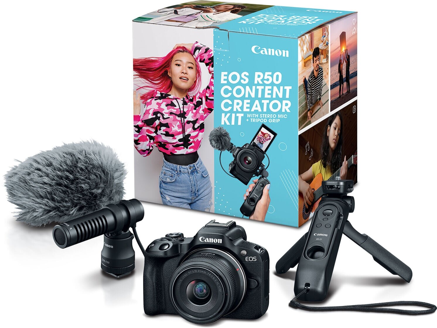 Беззеркальный фотоаппарат Canon EOS R50 18-45mm IS STM Creator kit