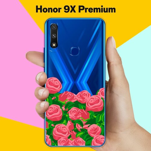 Силиконовый чехол Розы на Honor 9X Premium силиконовый чехол на honor 9x premium хонор 9x премиум cute girl collage прозрачный