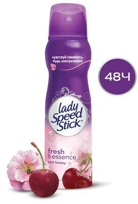 Дезодорант-антиперспирант спрей Lady Speed Stick Fresh & Essence Cool Fantasy Цветок Вишни, 150мл