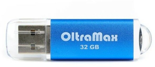 OltraMax Флешка OltraMax 30, 32 Гб, USB2.0, чт до 15 Мб/с, зап до 8 Мб/с, синяя