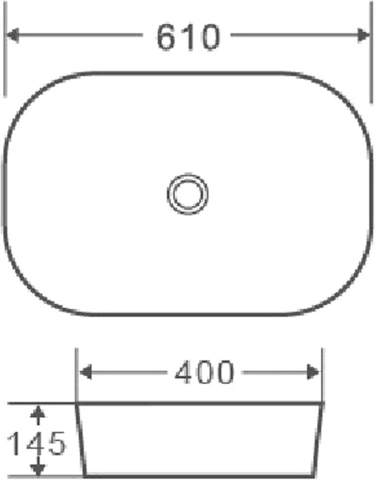 Azario Раковина Azario AZ-2143P SP накладная, 60х42 см, белая - фотография № 3