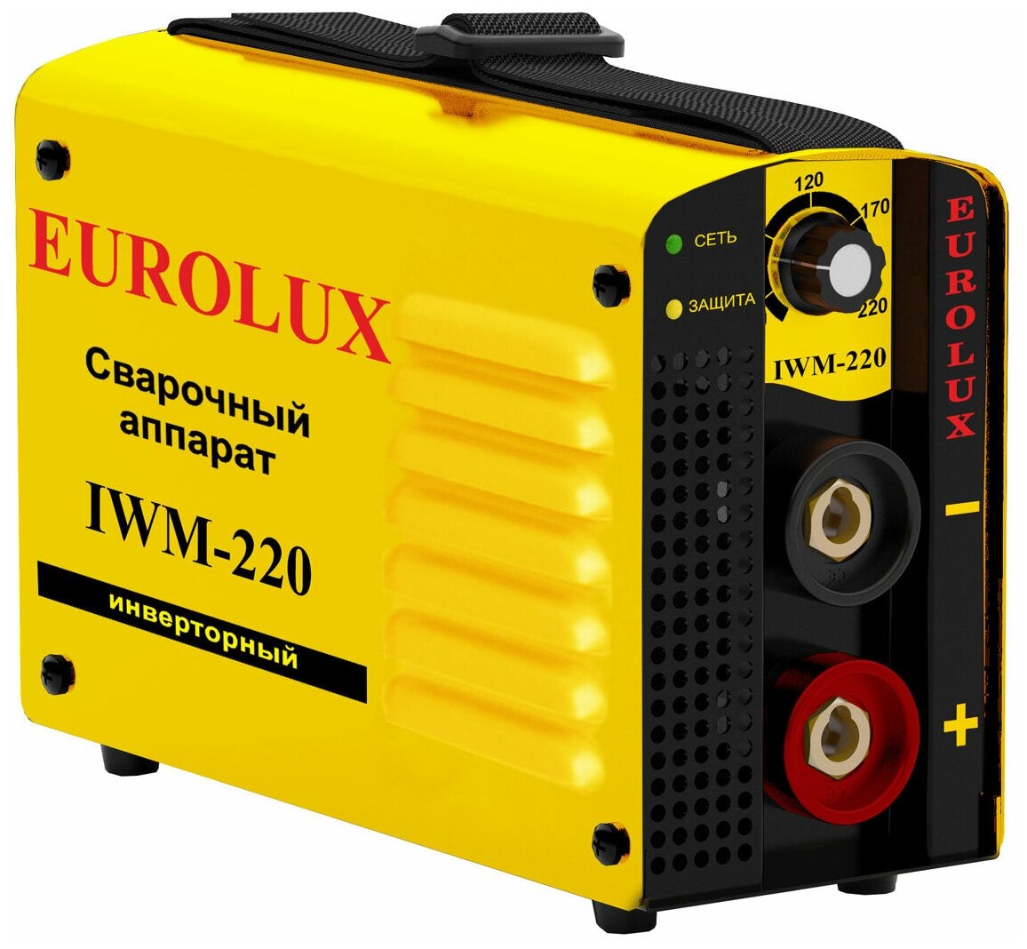 Сварочный аппарат инверторный IWM220 Eurolux , 220 ампер , комплект кабелей - фотография № 9