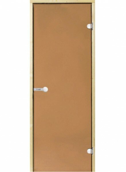 Дверь для сауны Harvia 8х19 (стеклянная бронза коробка сосна) D81901M