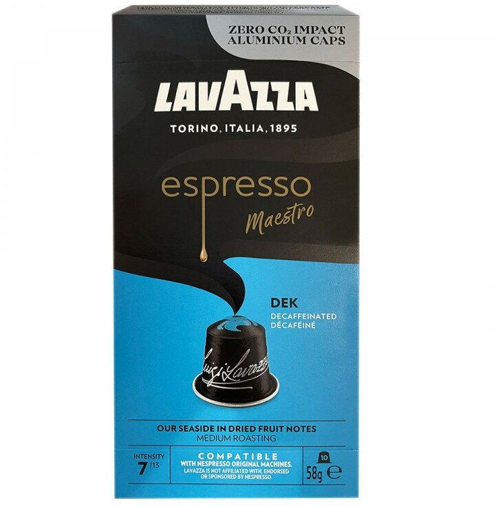 Кофе в капсулах Lavazza Espresso Maestro Dek, для Nespresso, 10 кап. в уп.