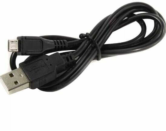 Кабель зарядный прочный Micro-USB Black 80см, толщина 3мм, для телефона, для внешнего аккумулятора, на android, шнур черный, кабель для питания на андроид