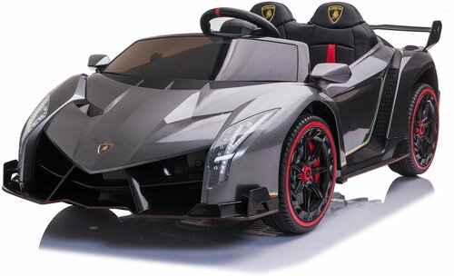 Электромобиль VELD CO Р/У 2.4G, Lamborghini Veneno 1:4, 12V10Аh, 4 мотора (12V*4), серый металлик, 125180