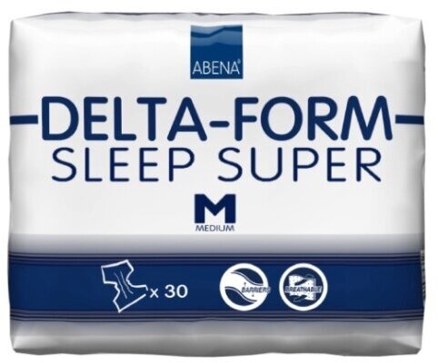 Подгузники для взрослых Delta-Form Sleep Super M, объем талии 75-110 см, 30 шт.